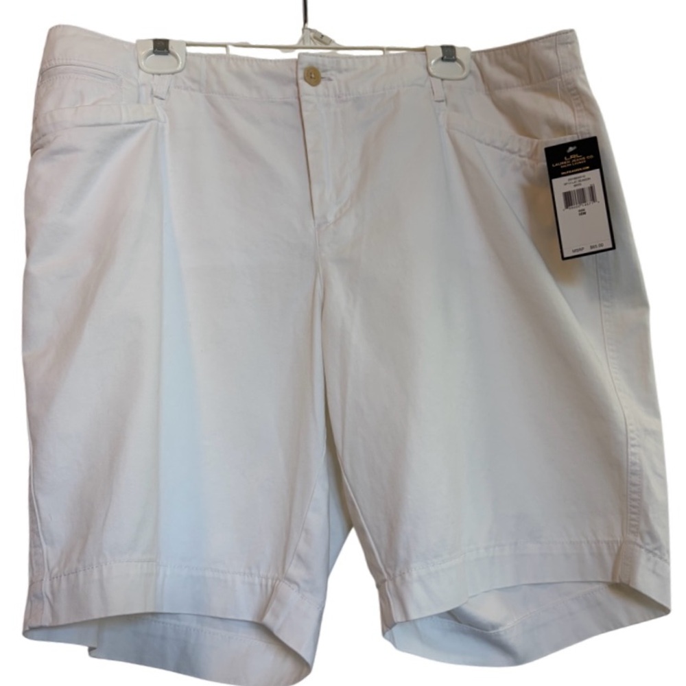 RALPH LAUREN White Bermuda Shorts Women’s 16W Summer Casual Classic Preppy NWT - Picture 2 of 15